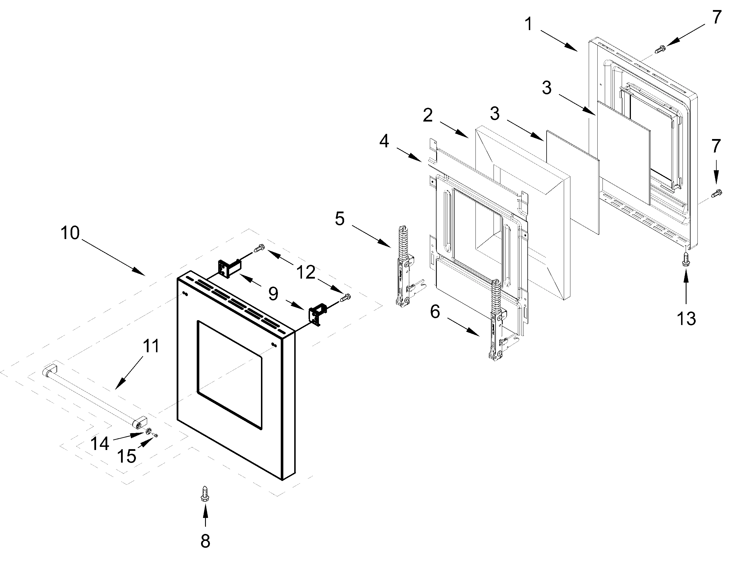 OVEN DOOR PARTS (18 in)