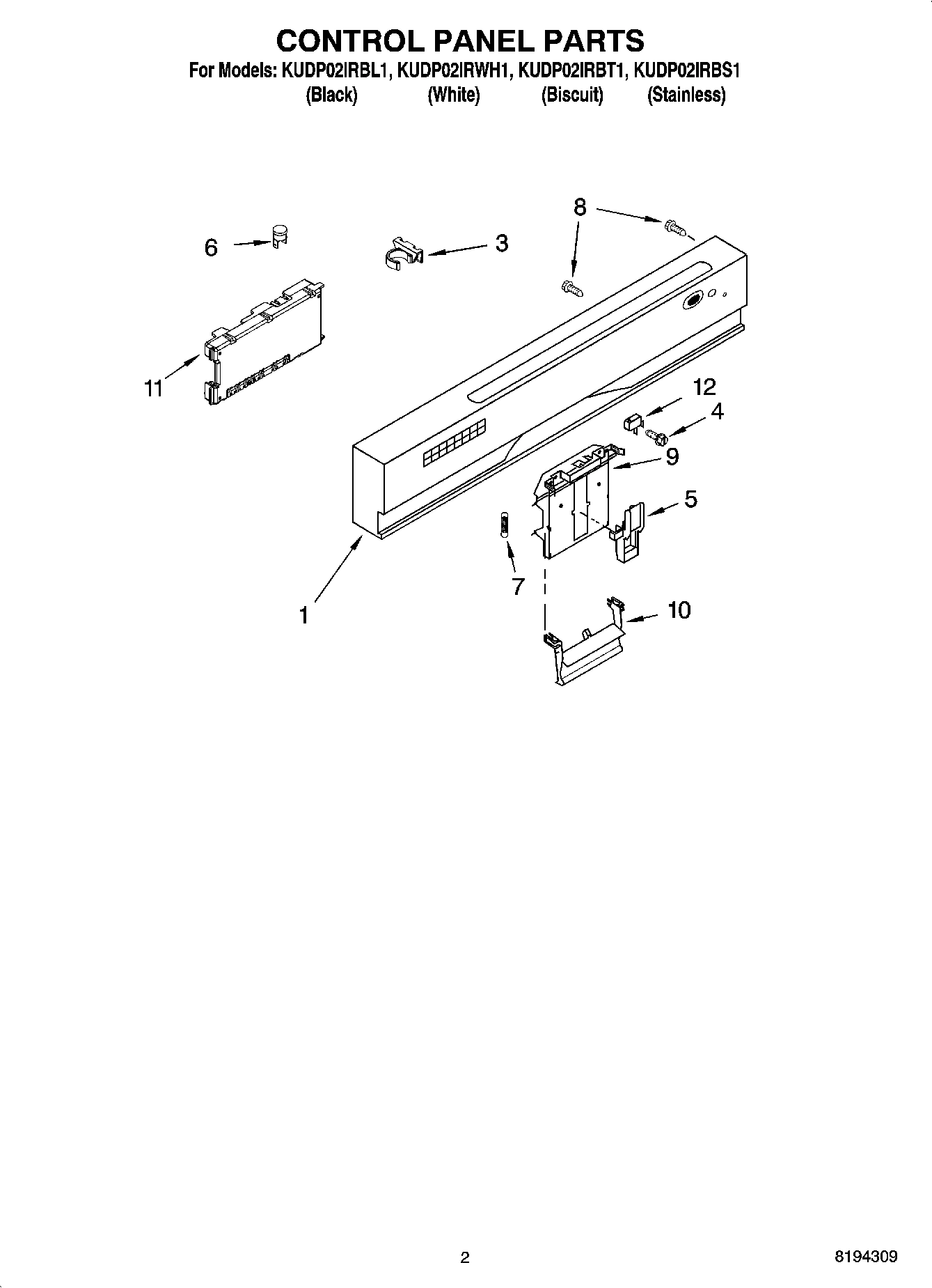 02 - CONTROL PANEL PARTS