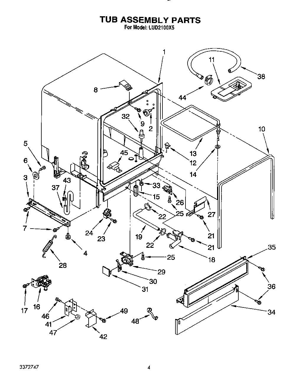 04 - TUB ASSEMBLY, LIT/OPTIONAL