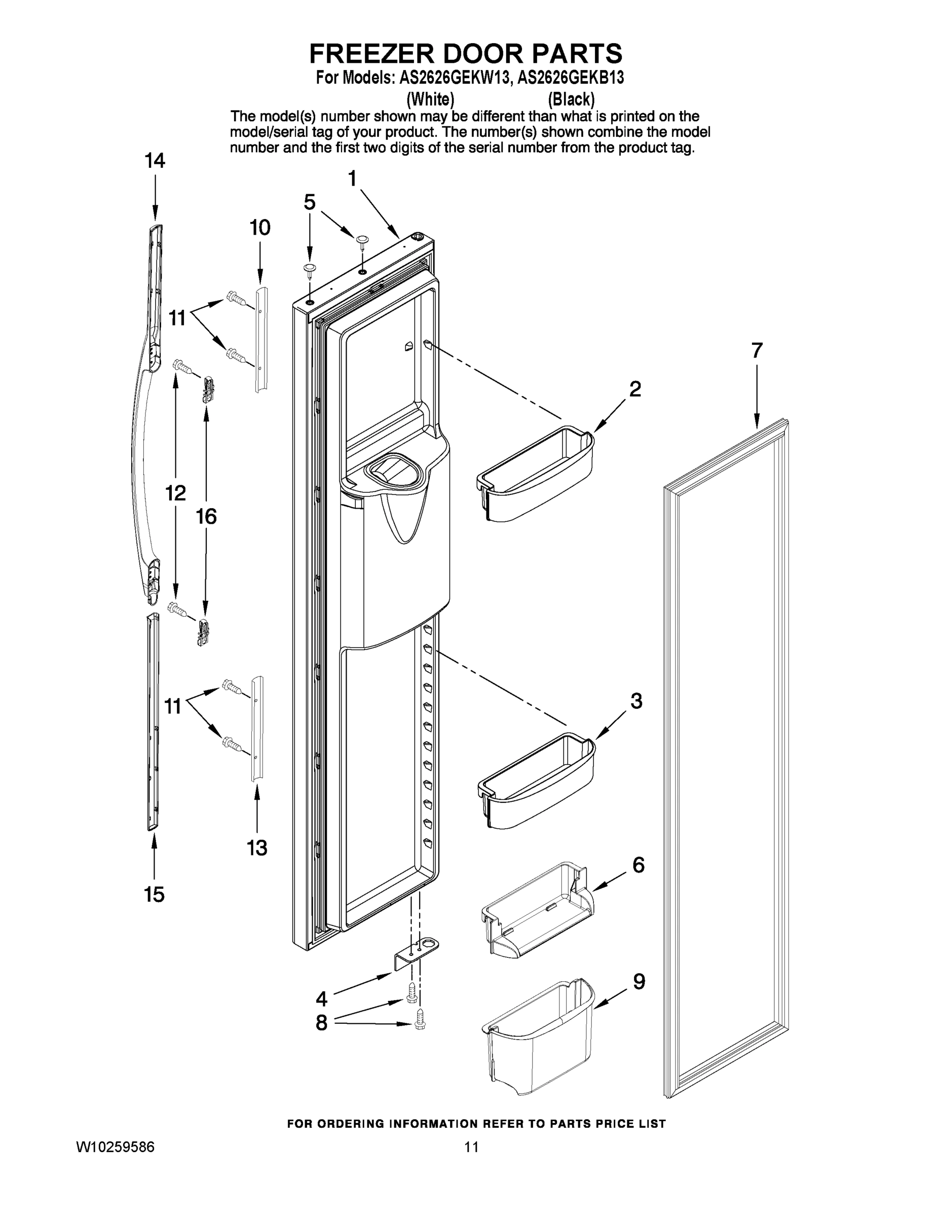 07 - FREEZER DOOR PARTS
