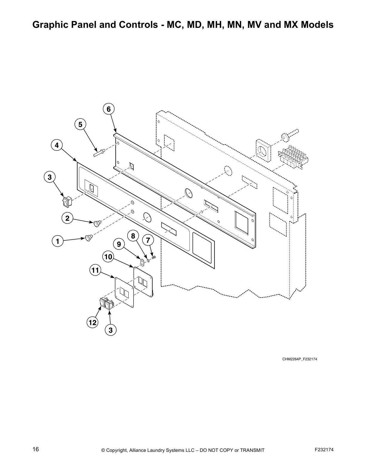 Graphic Panel and Controls - MC, MD, MH, MN, MV and MX Models