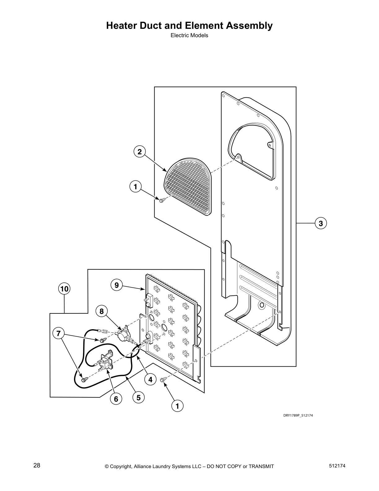 Heater Duct and Element Assembly
