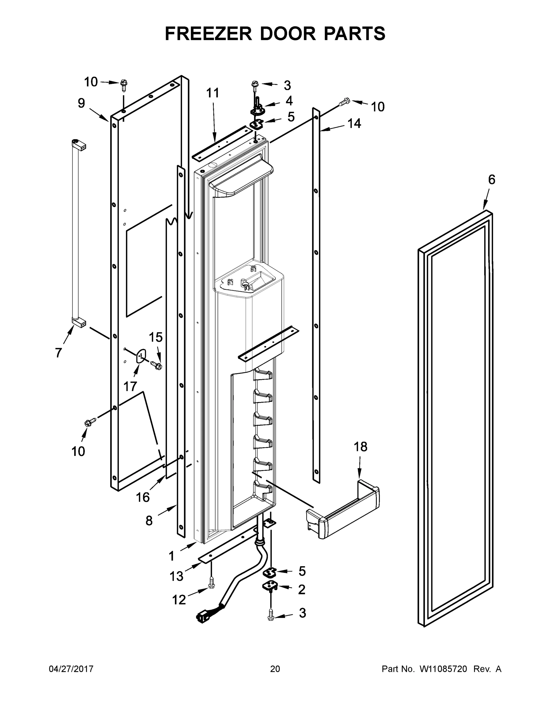11 - FREEZER DOOR PARTS