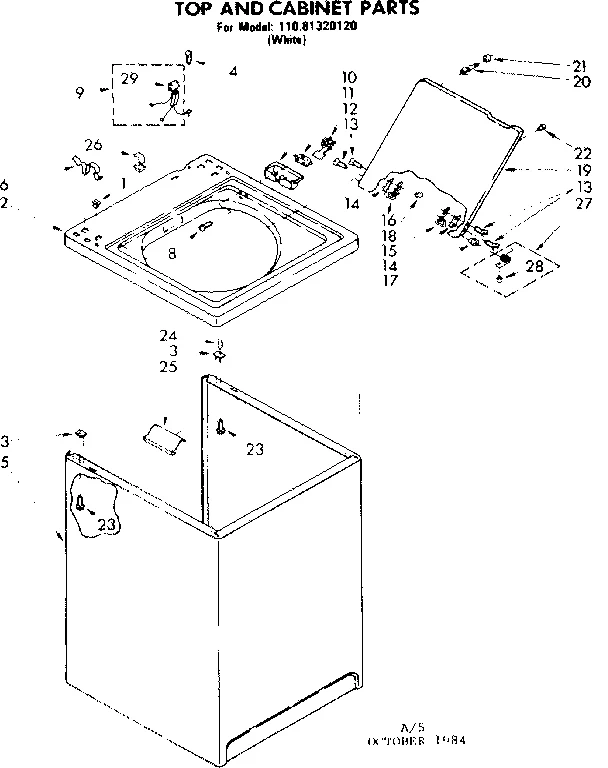 TOP AND CABINET PARTS