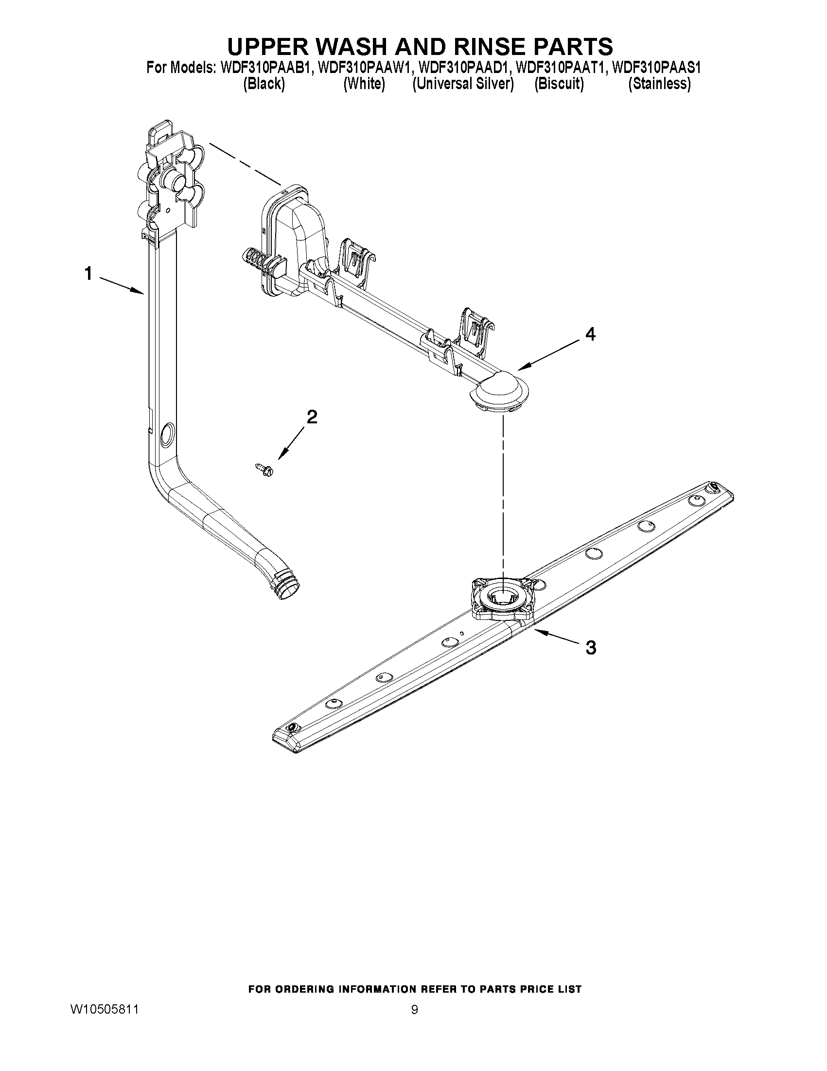 07 - UPPER WASH AND RINSE PARTS