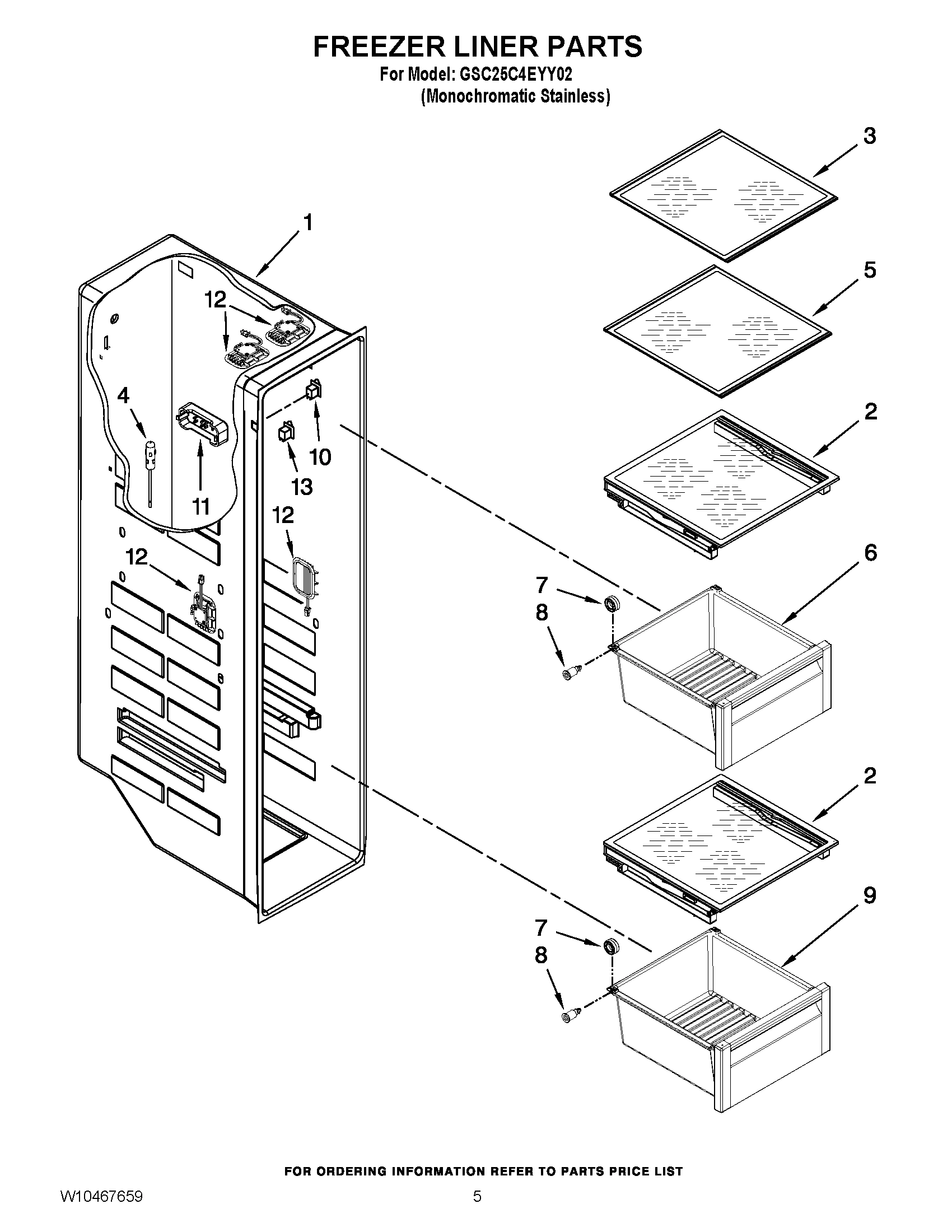 04 - FREEZER LINER PARTS