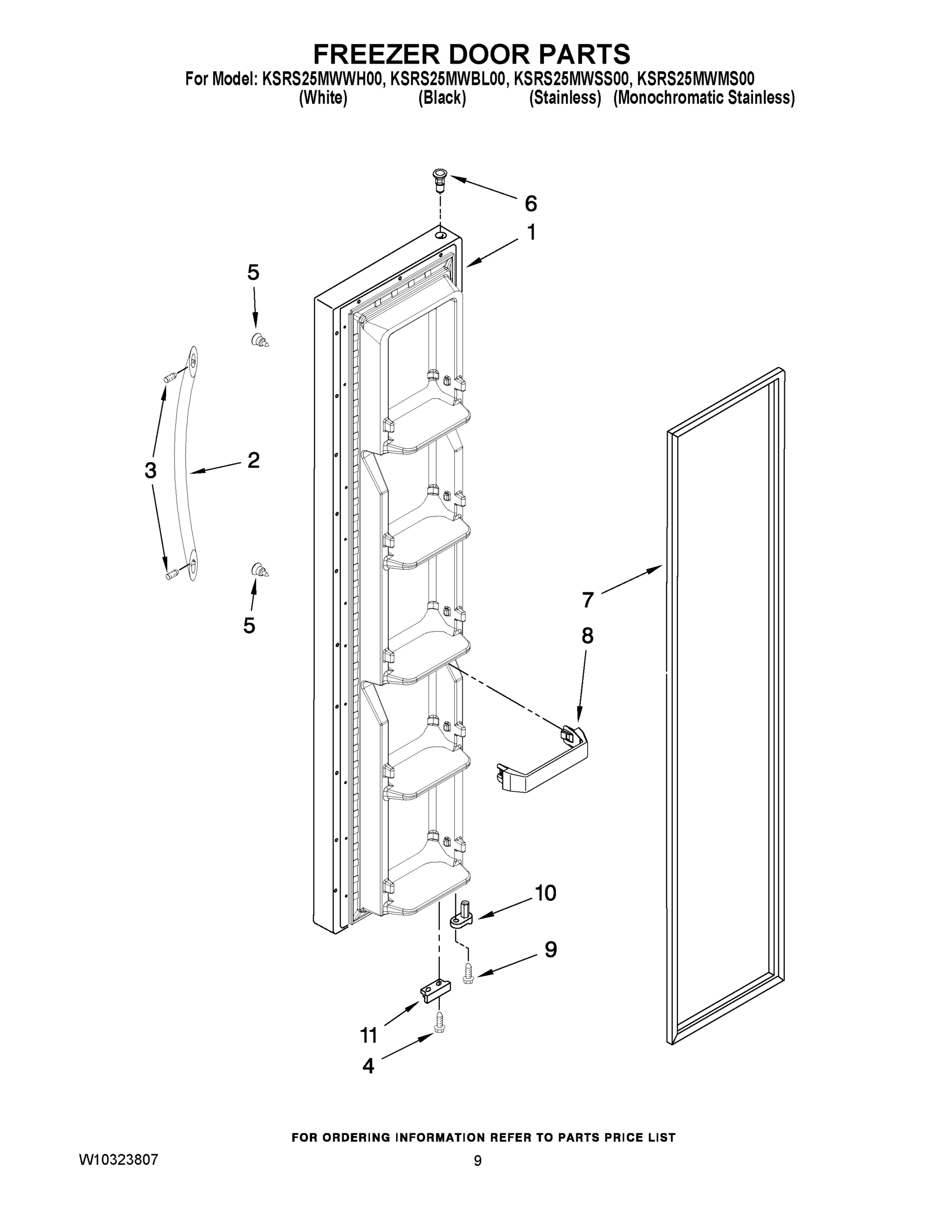 07 - FREEZER DOOR PARTS