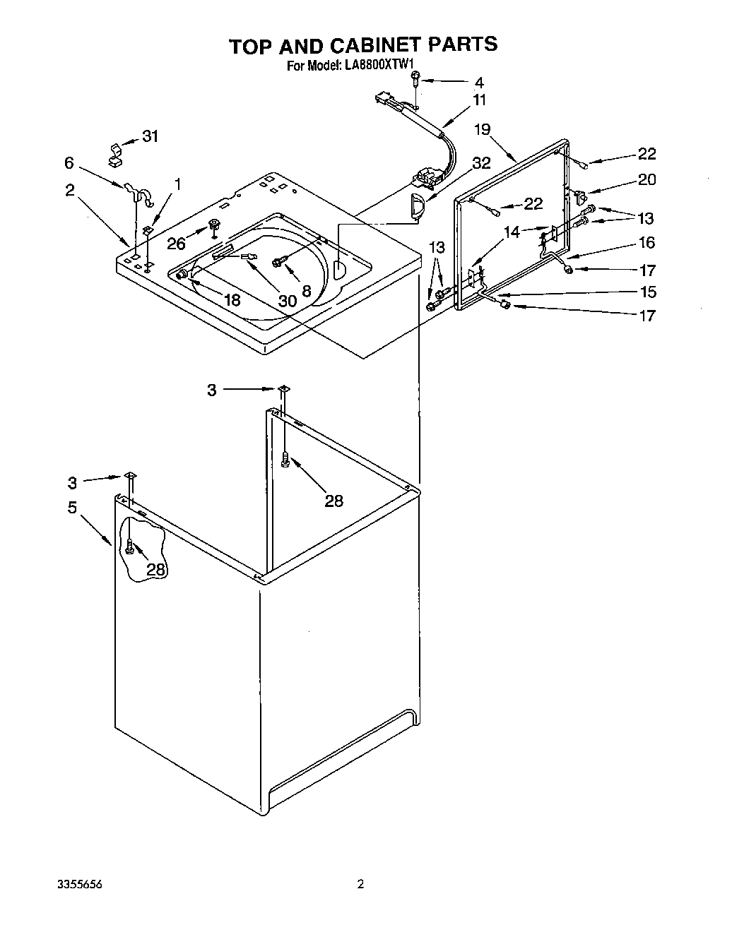 02 - TOP AND CABINET, LIT/OPTIONAL