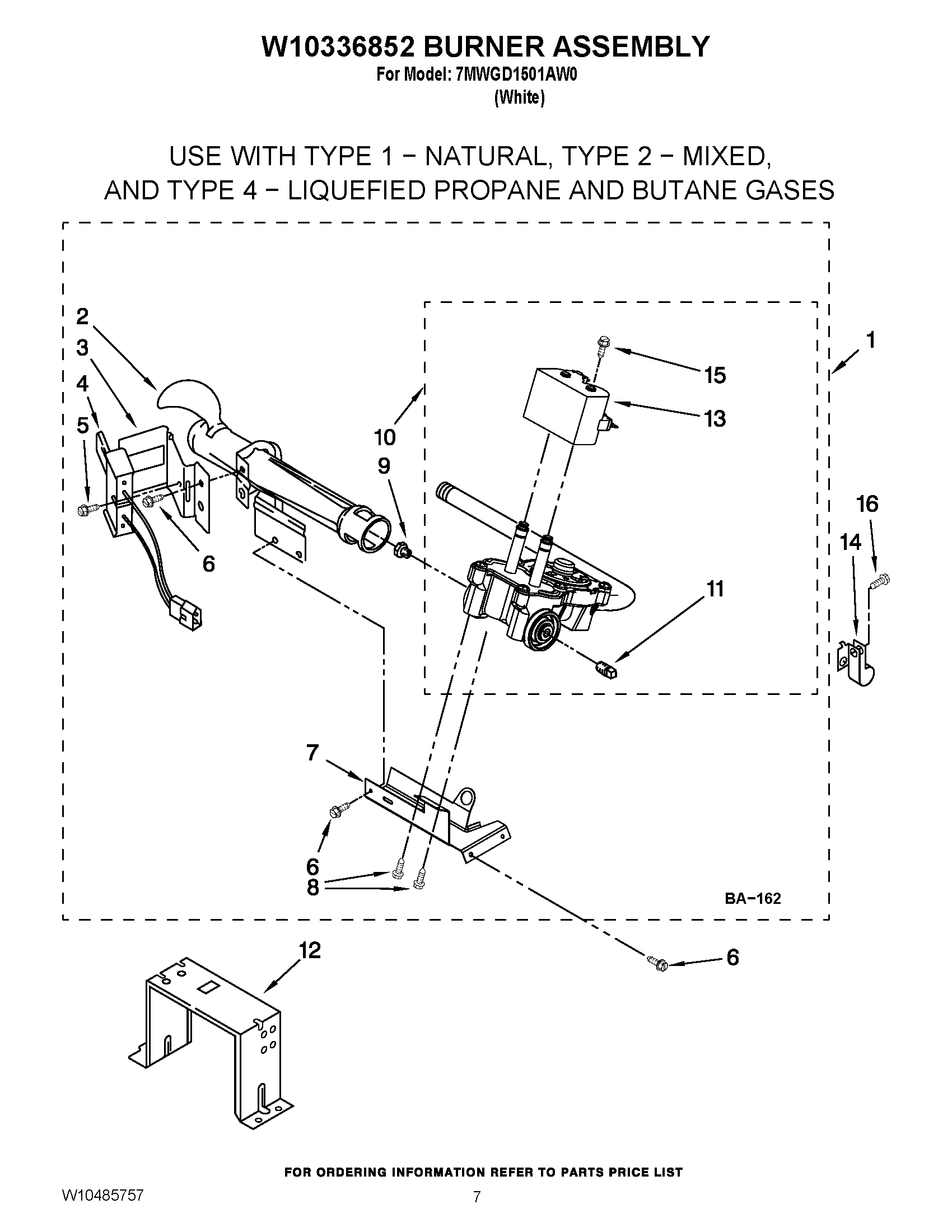 05 - W10336852 BURNER ASSEMBLY