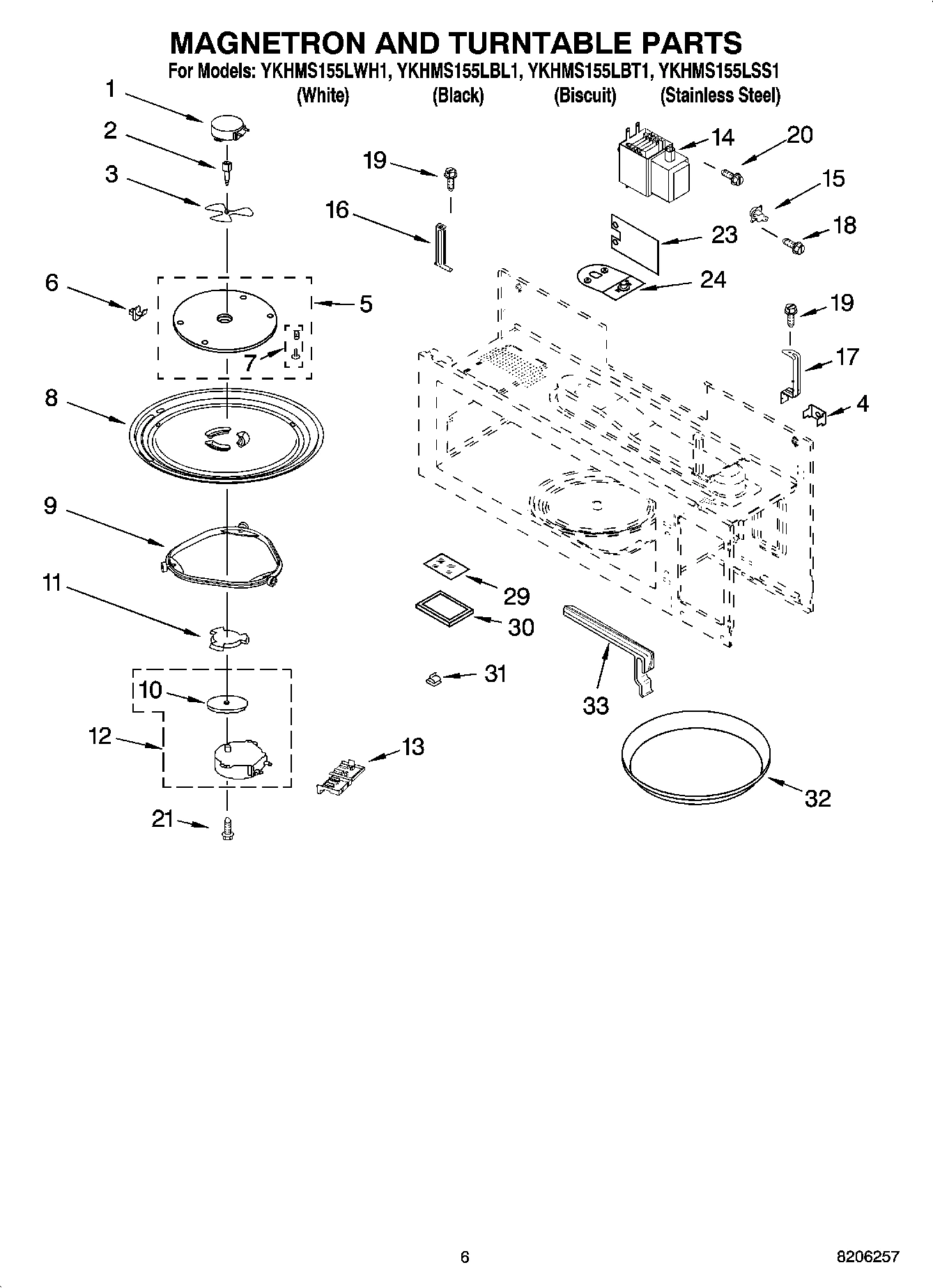 05 - MAGNETRON AND TURNTABLE PARTS