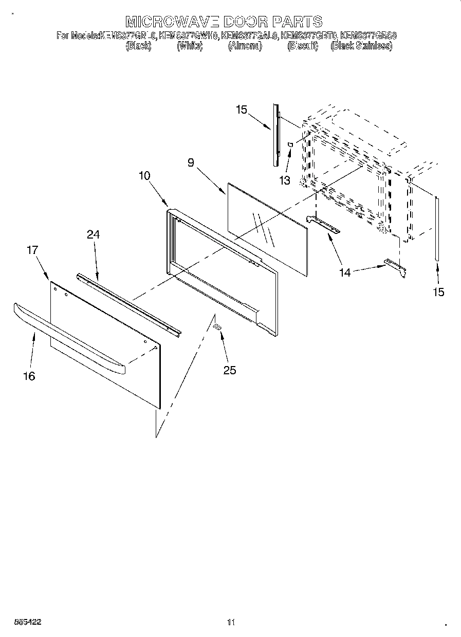 09 - MICROWAVE DOOR, OPTIONAL
