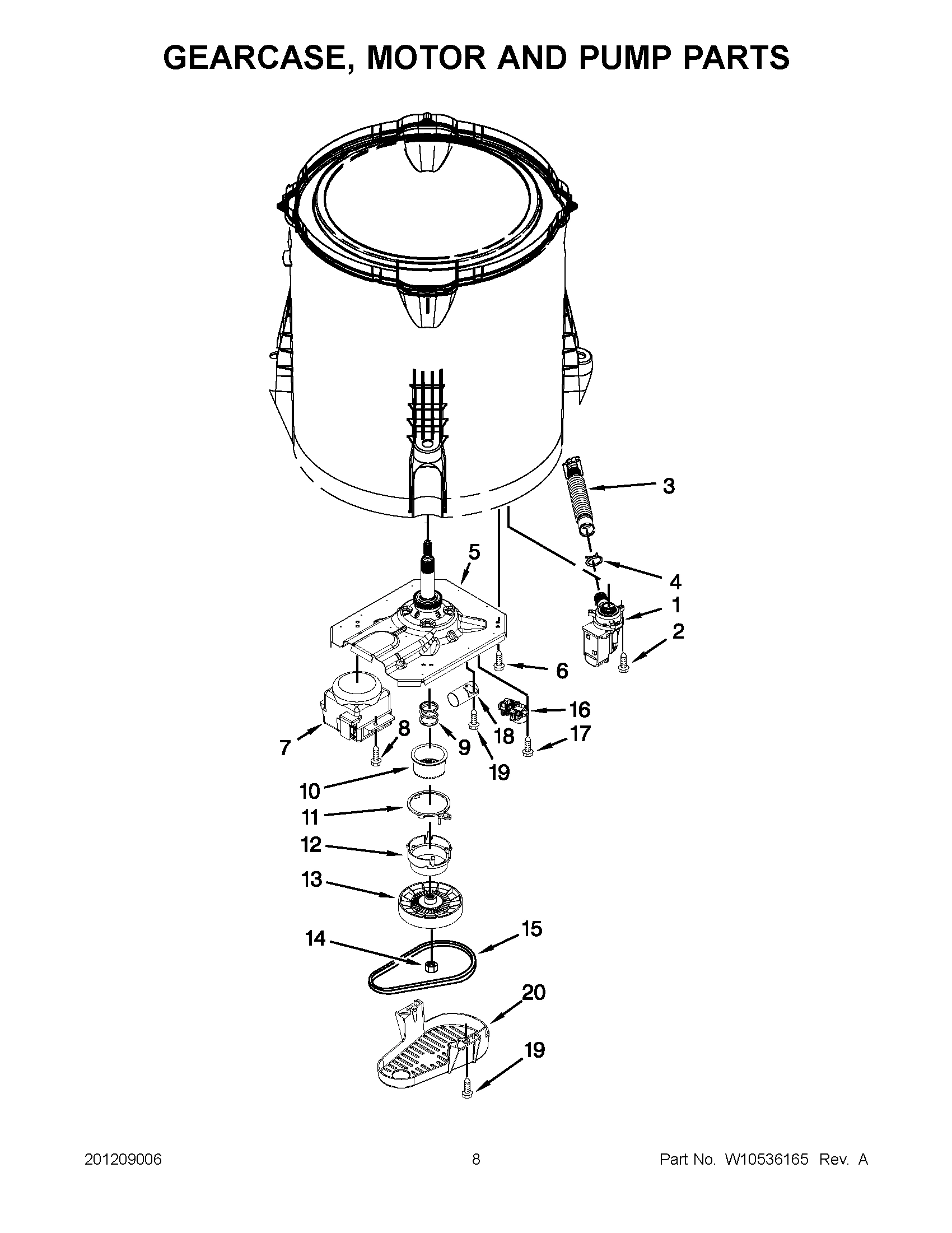 04 - GEARCASE, MOTOR AND PUMP PARTS