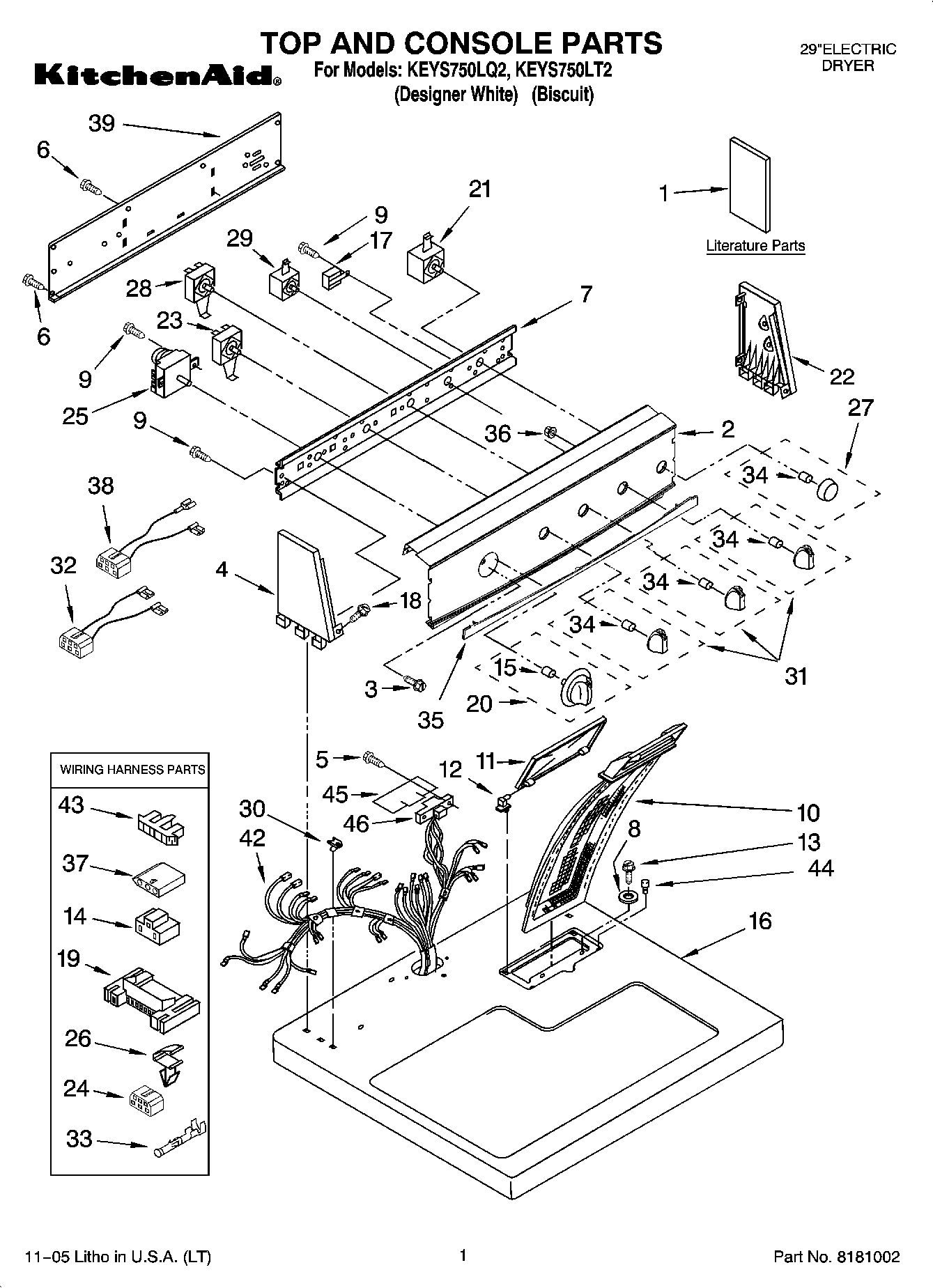 01 - TOP AND CONSOLE PARTS
