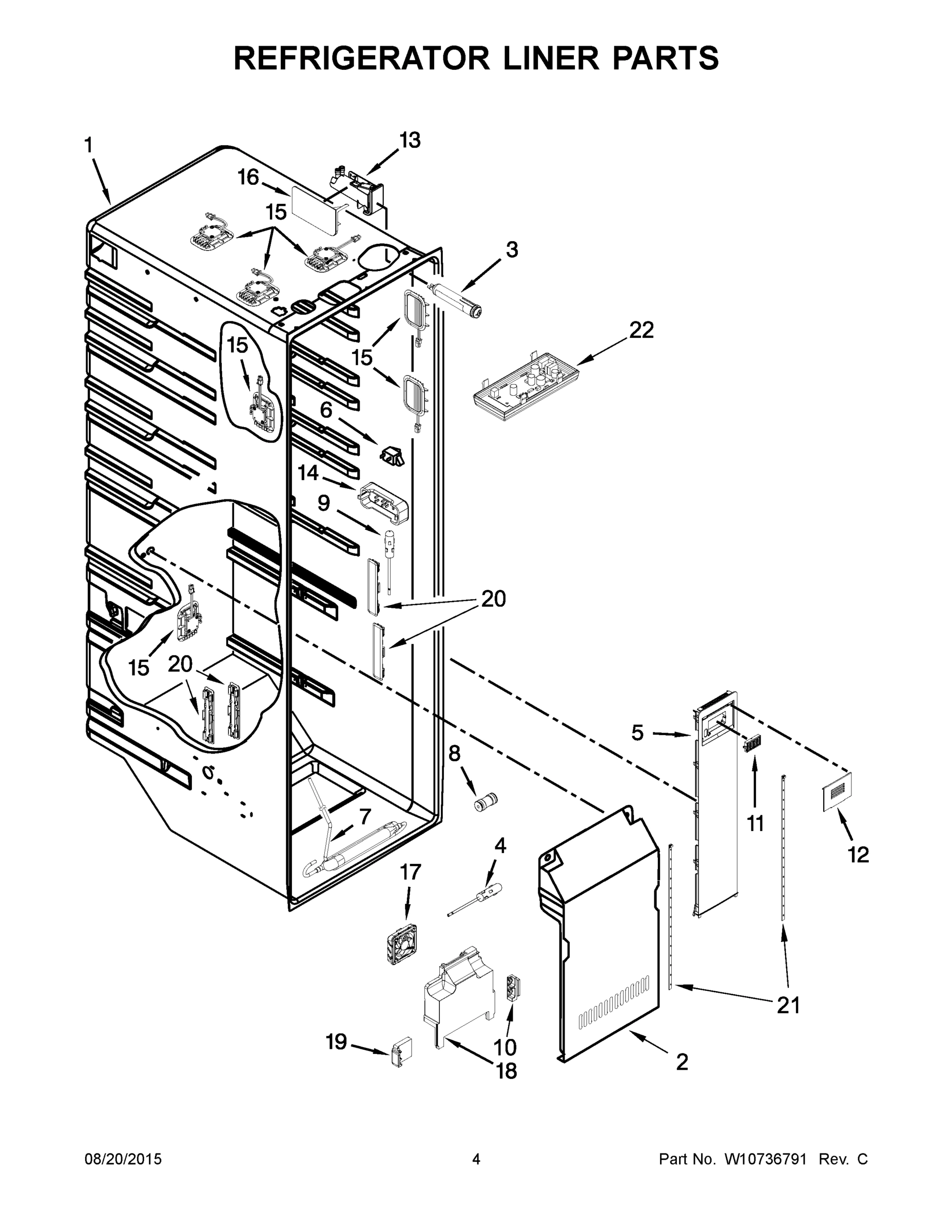 03 - REFRIGERATOR LINER PARTS