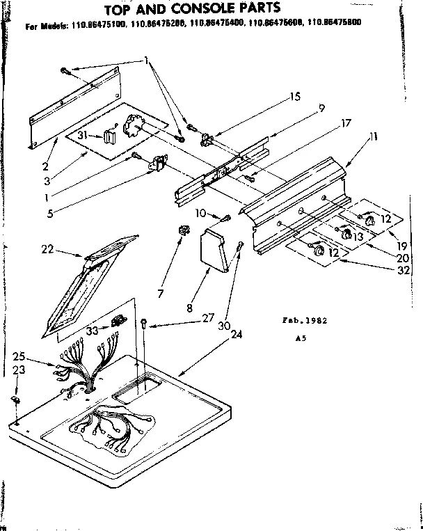TOP AND CONSOLE PARTS