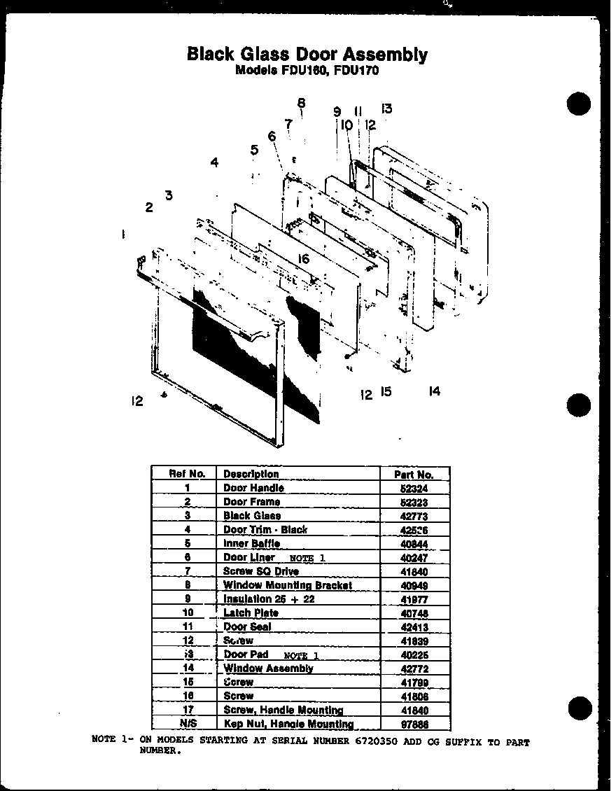 01 - BLACK GLASS DOOR ASSY