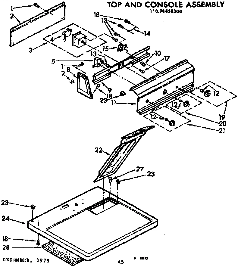 TOP AND CONSOLE ASSEMBLY
