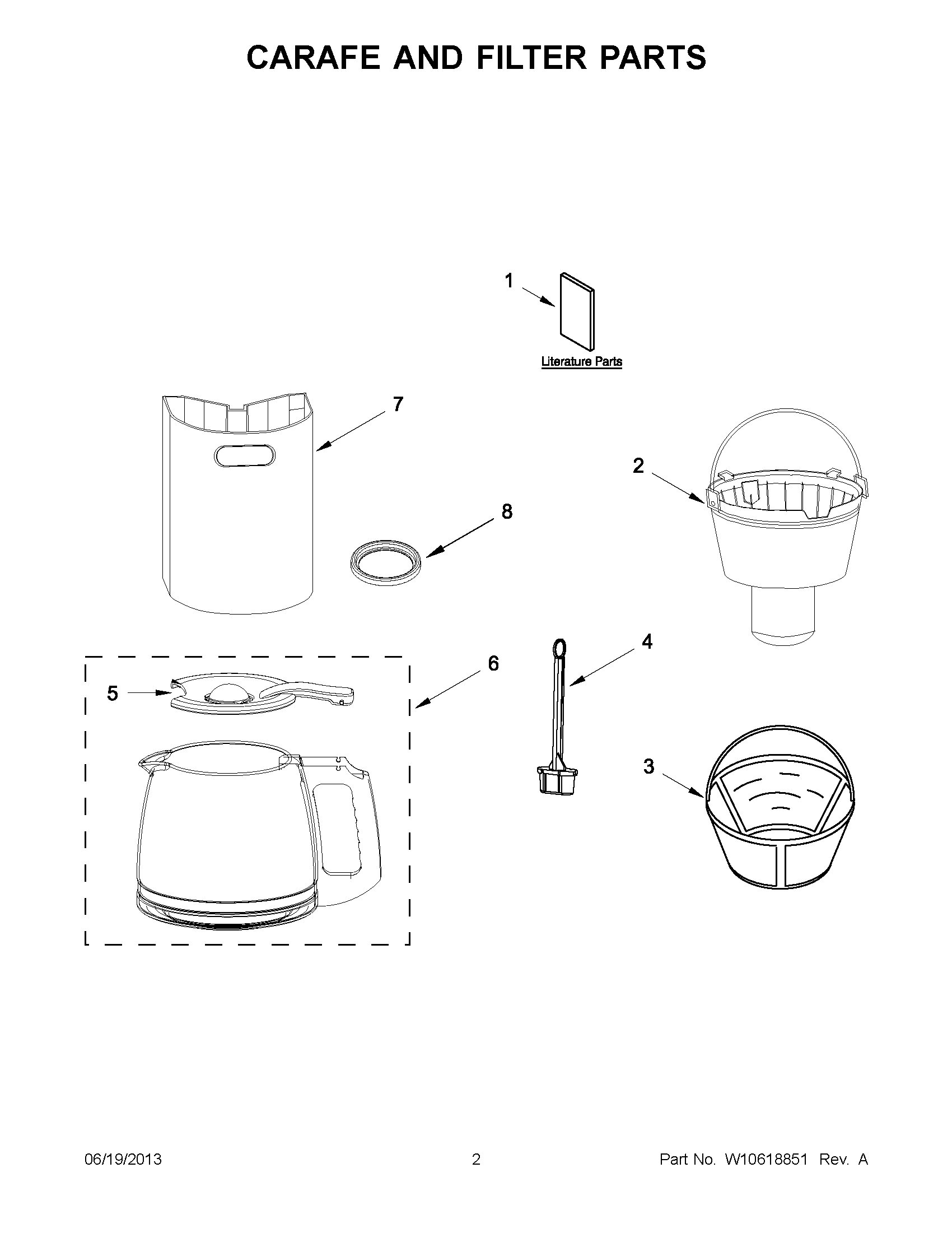 01 - CARAFE AND FILTER PARTS