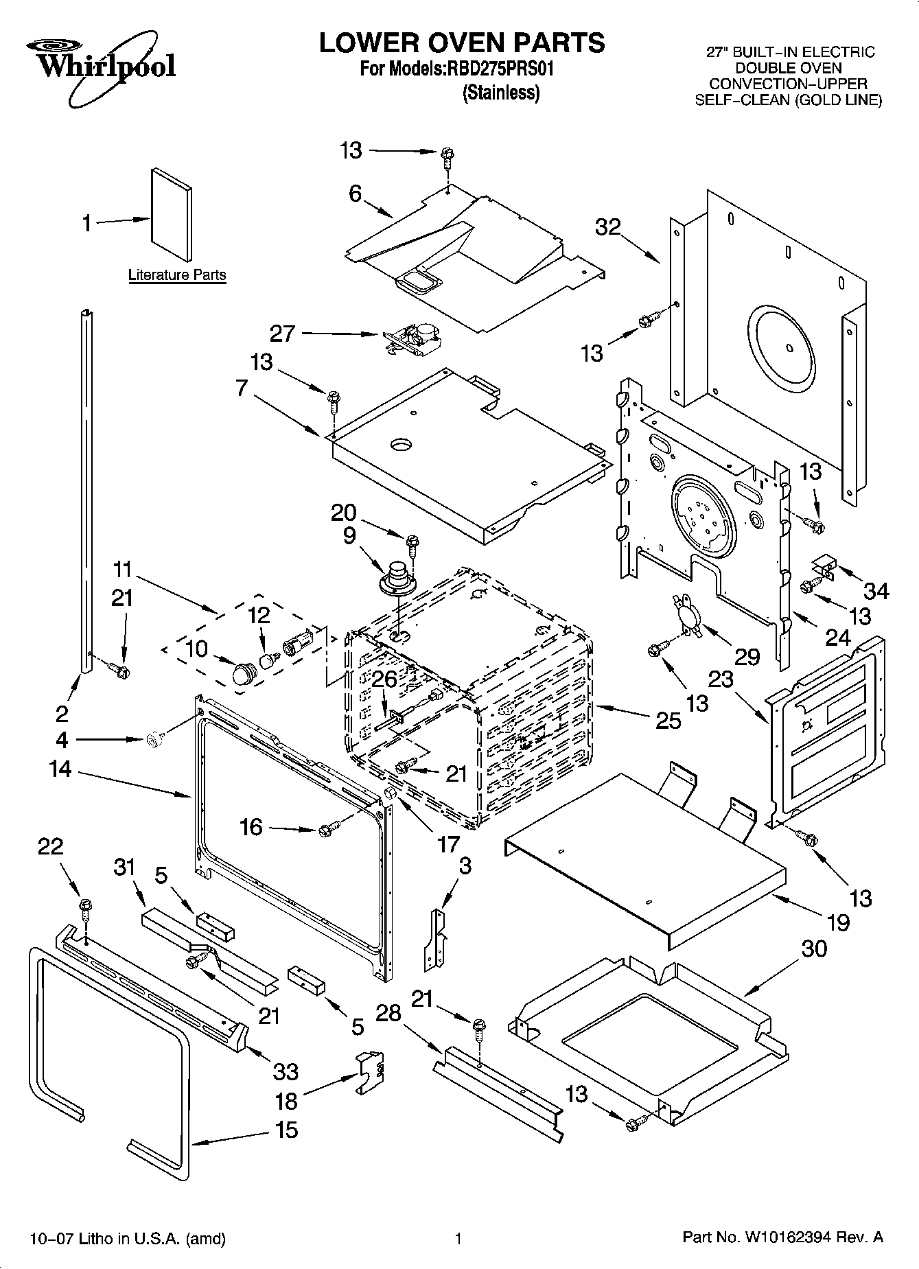 01 - LOWER OVEN PARTS