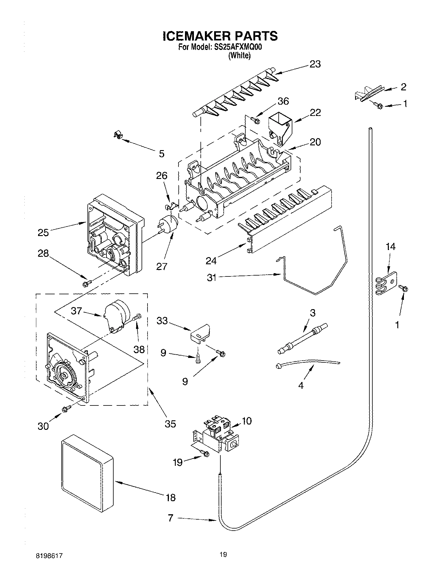 12 - ICEMAKER PARTS, PARTS NOT ILLUSTRATED