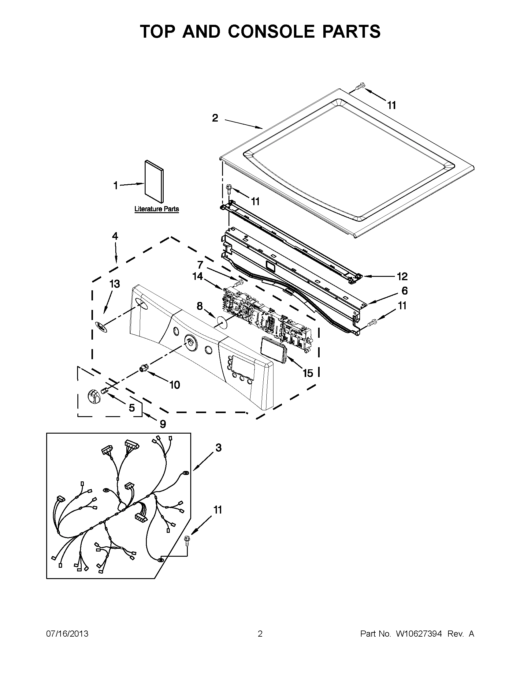 01 - TOP AND CONSOLE PARTS
