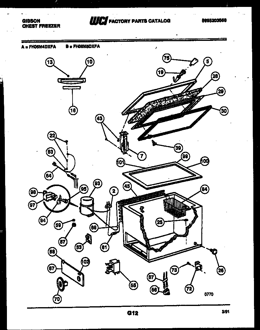 02 - CHEST FREEZER PARTS