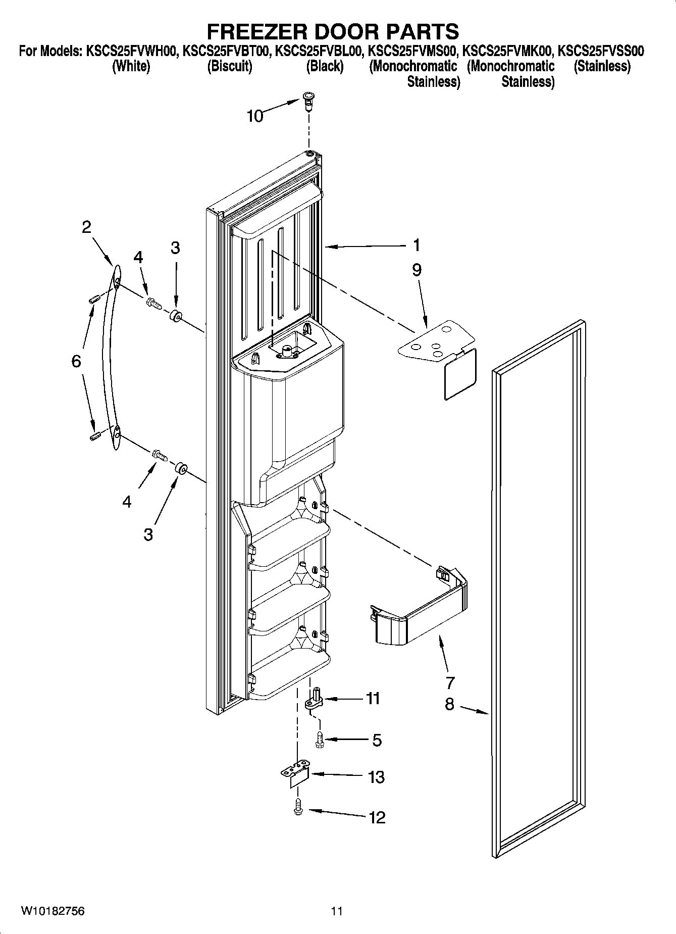 07 - FREEZER DOOR PARTS