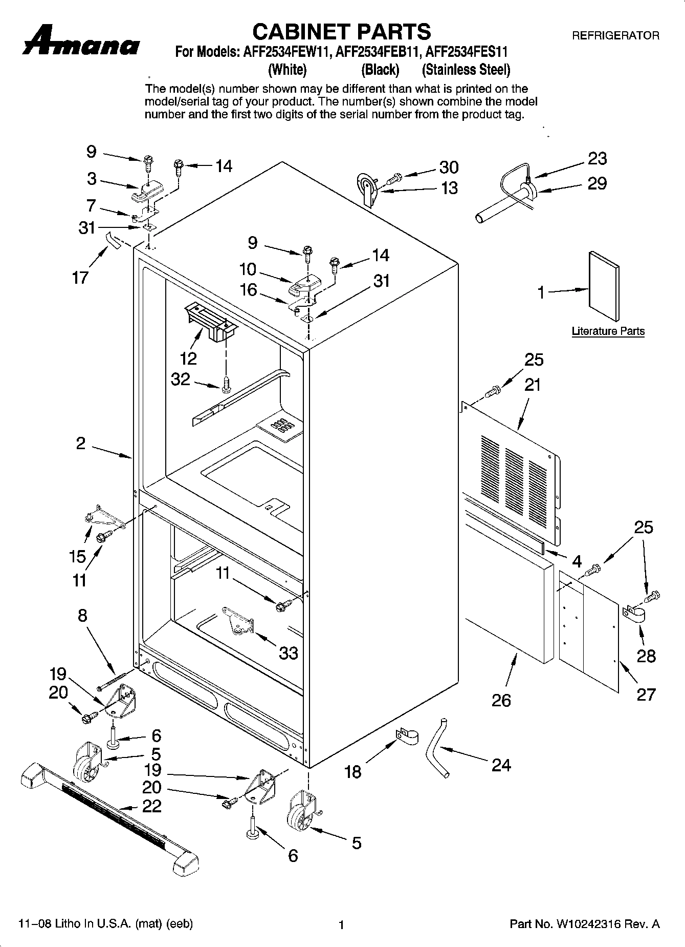 01 - CABINET PARTS