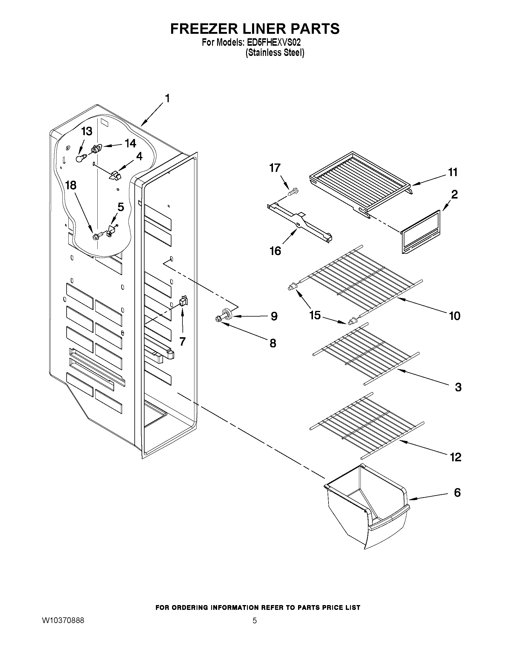 04 - FREEZER LINER PARTS