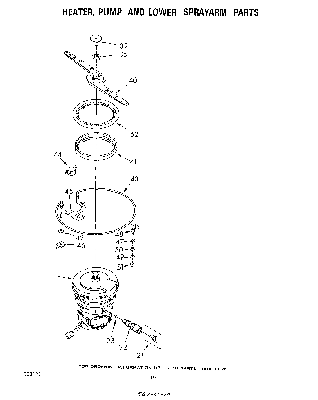 06 - HEATER, PUMP AND LOWER SPRAY ARM
