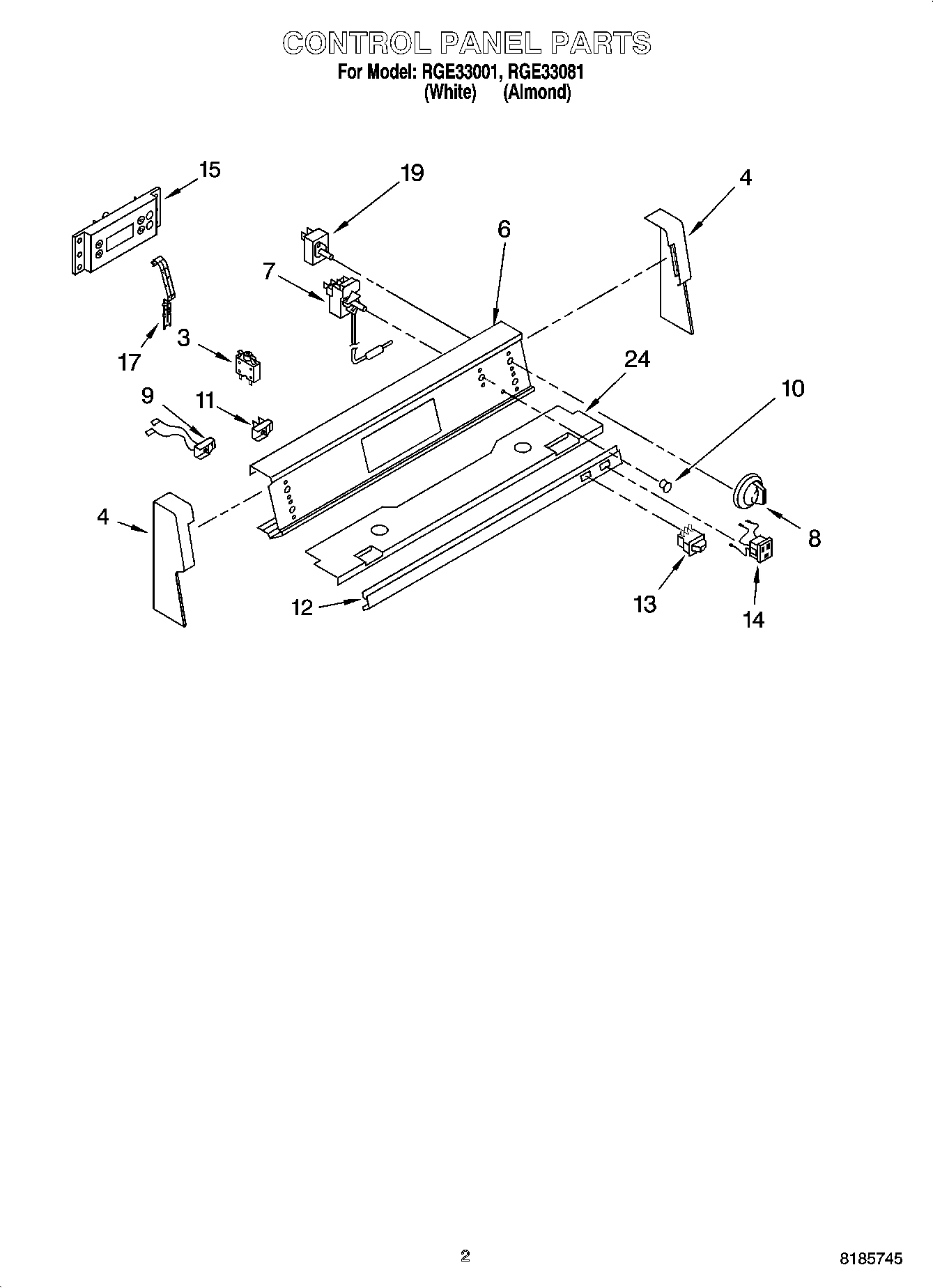 02 - CONTROL PANEL PARTS