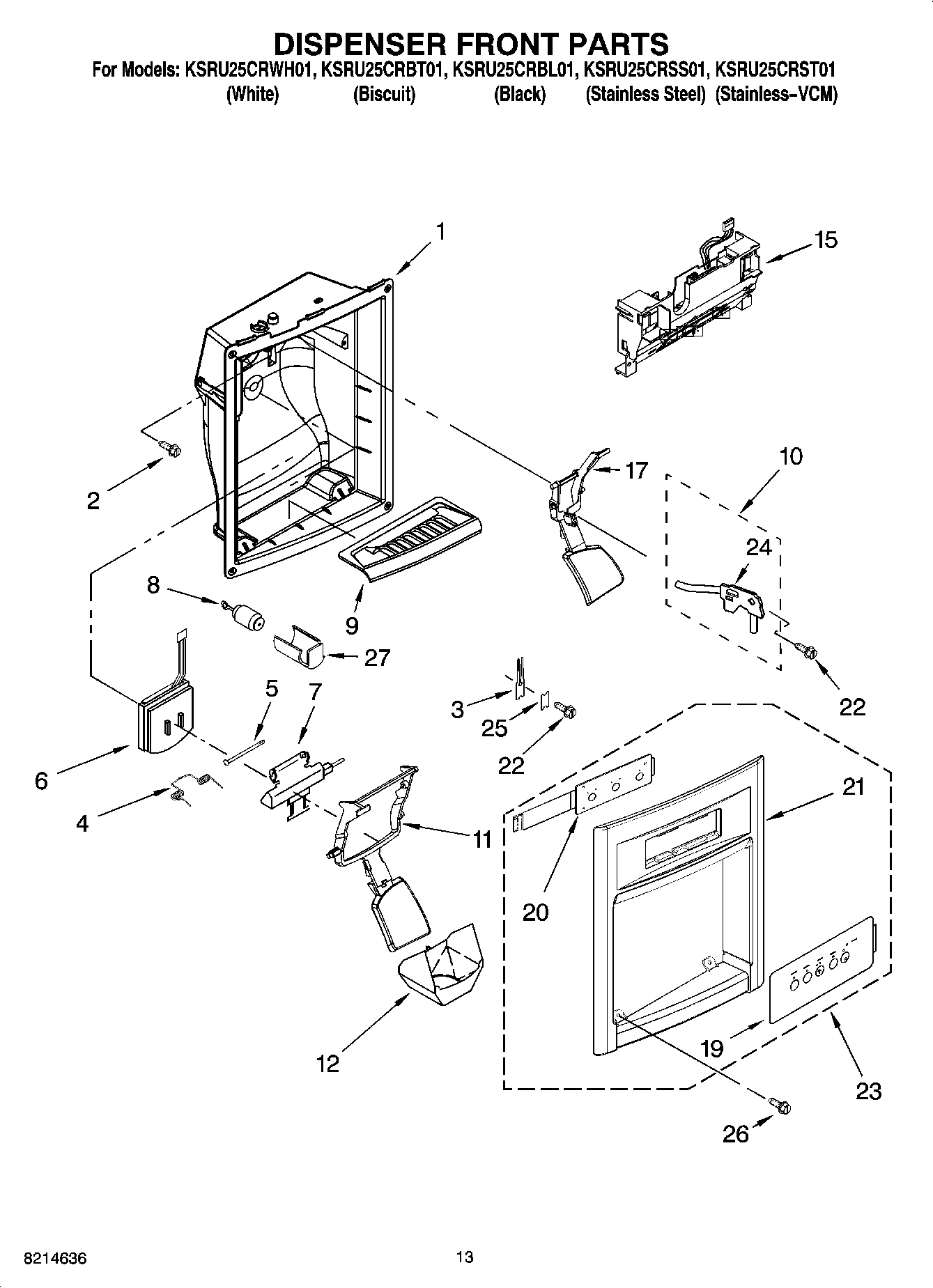 08 - DISPENSER FRONT PARTS