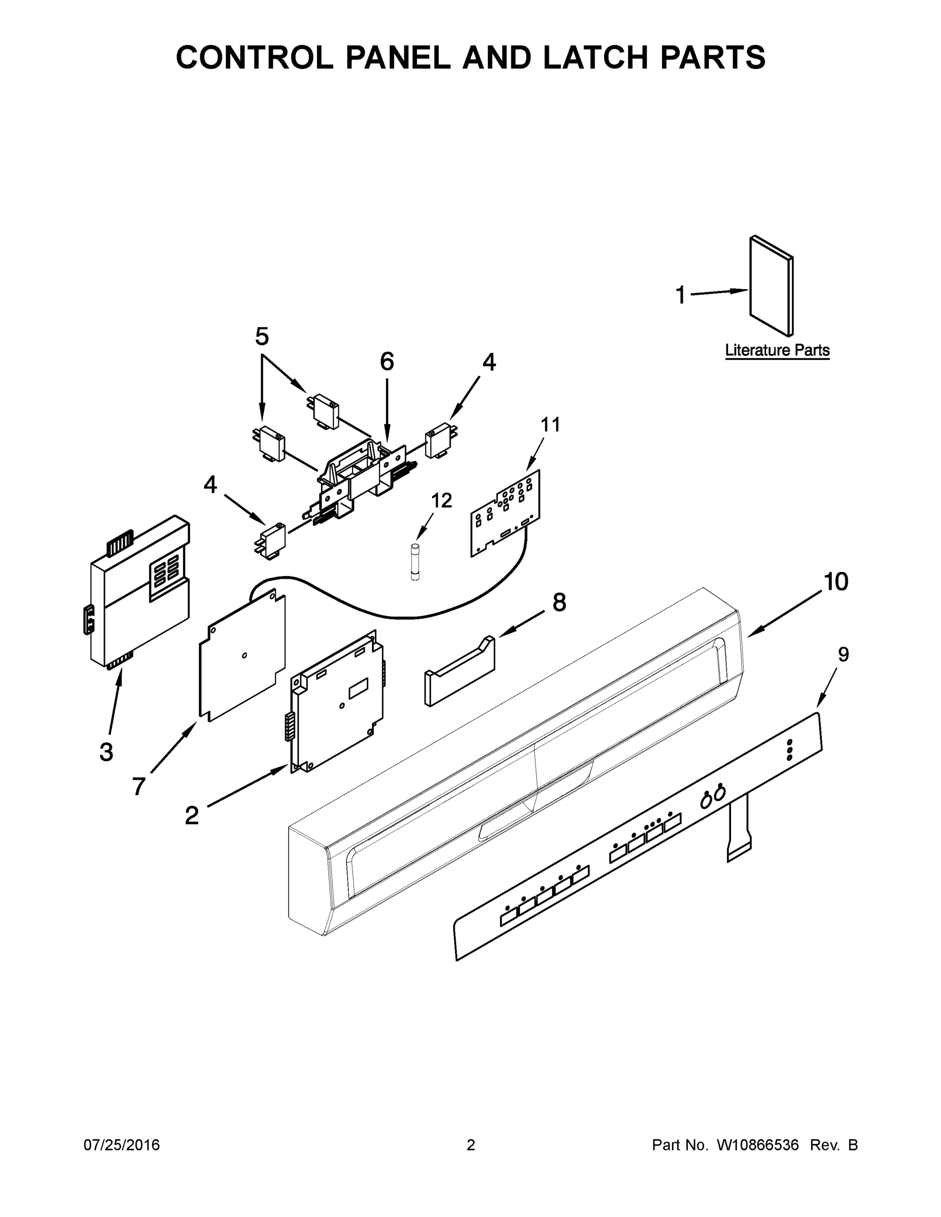 02 - CONTROL PANEL AND LATCH PARTS