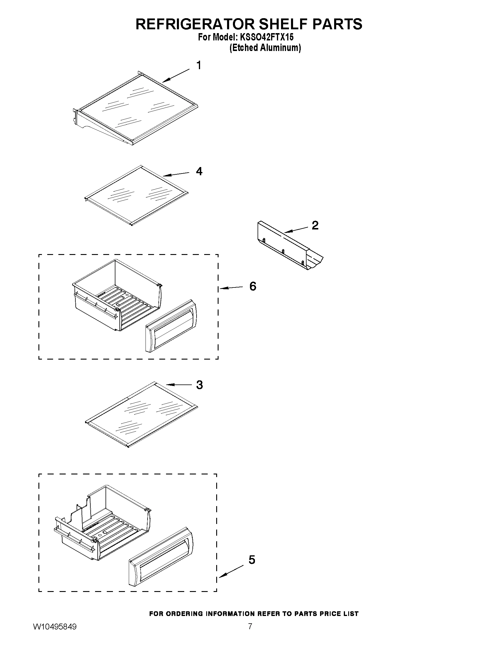 05 - REFRIGERATOR SHELF PARTS