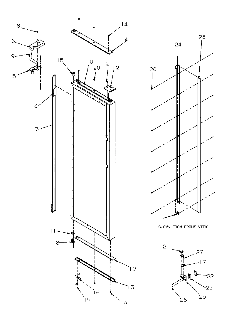 12 - REF DOOR HINGE AND TRIM PARTS