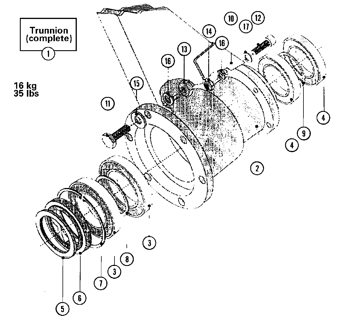 06 - BEARINGS & TRUNNION ASSEMBLY