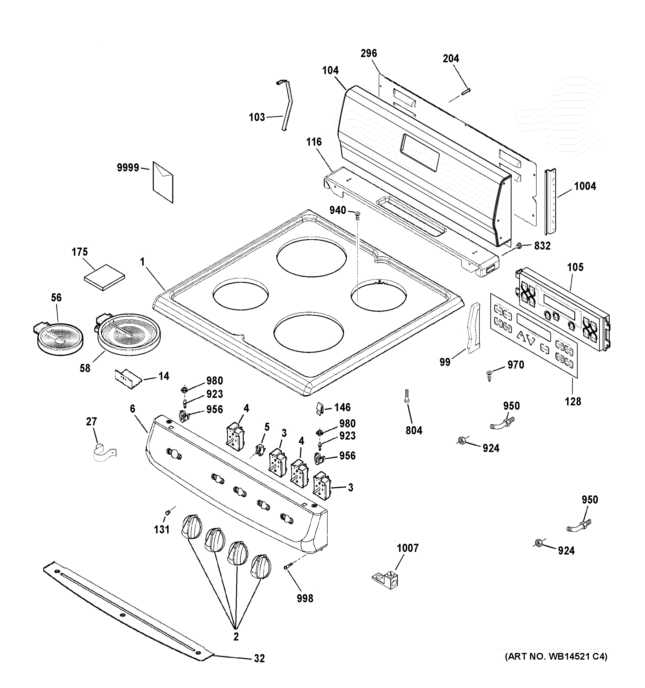 CONTROL PANEL & COOKTOP