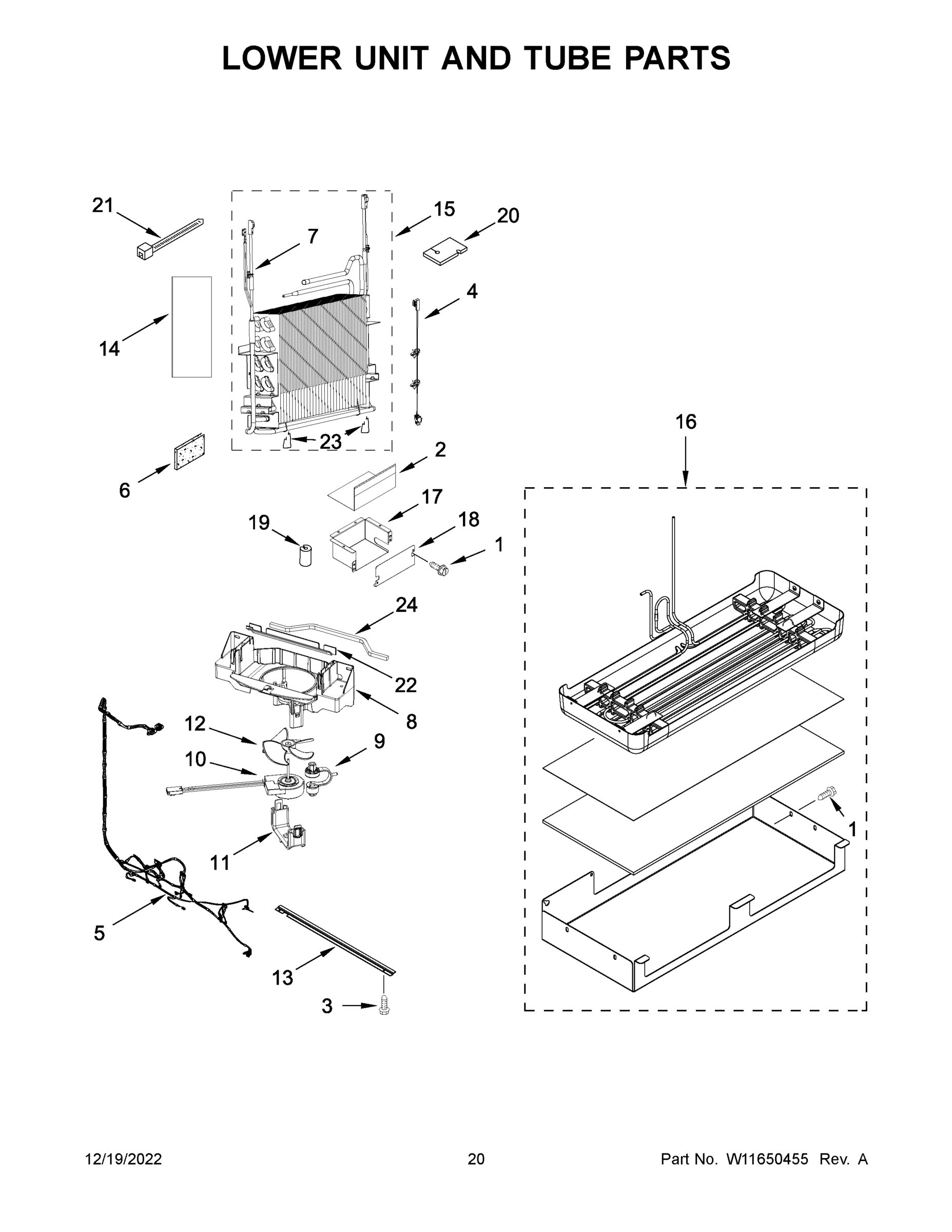 11 - LOWER UNIT AND TUBE PARTS