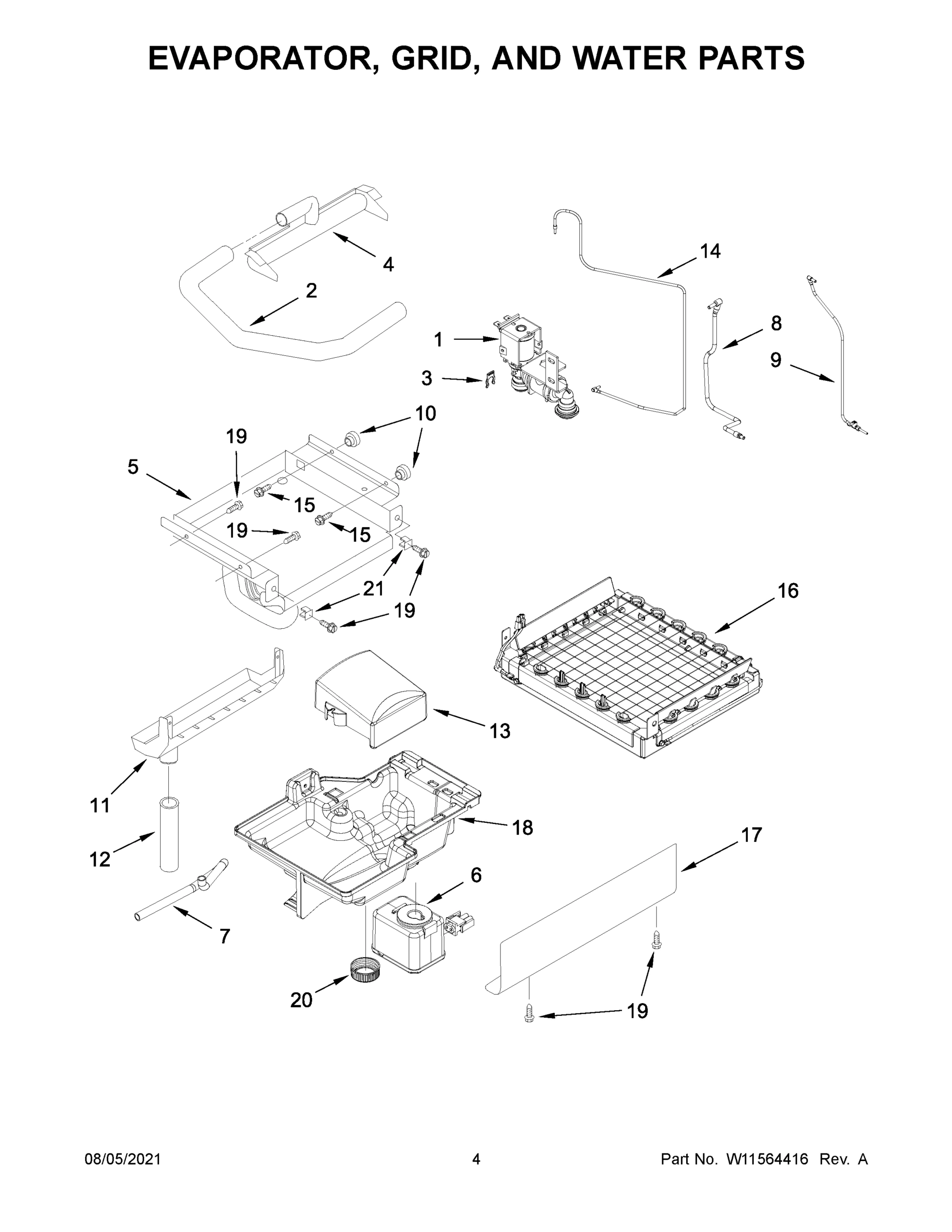 03 - EVAPORATOR, GRID, AND WATER PARTS