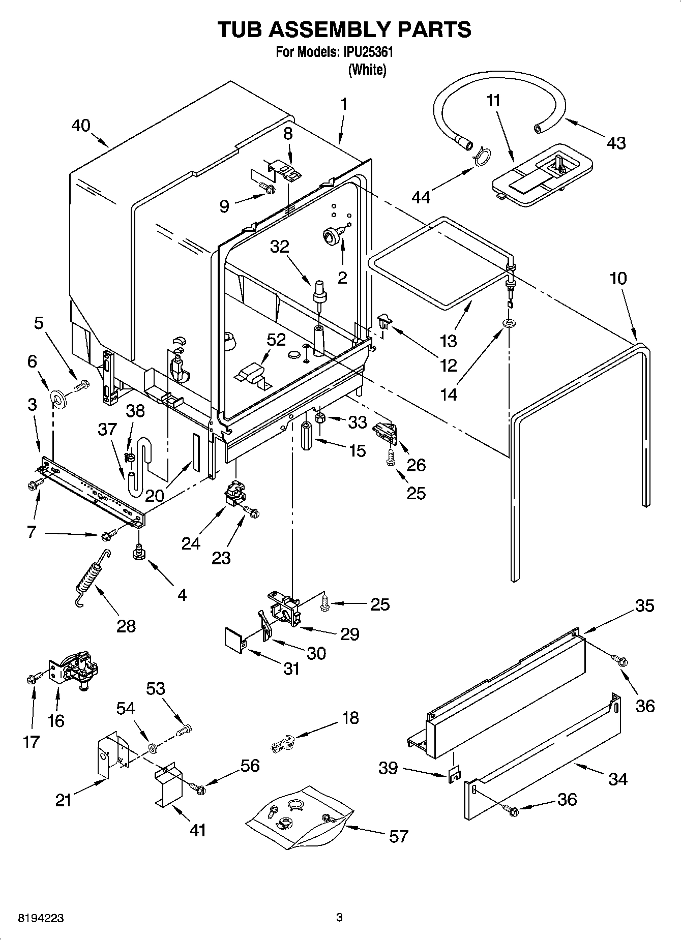 03 - TUB ASSEMBLY PARTS