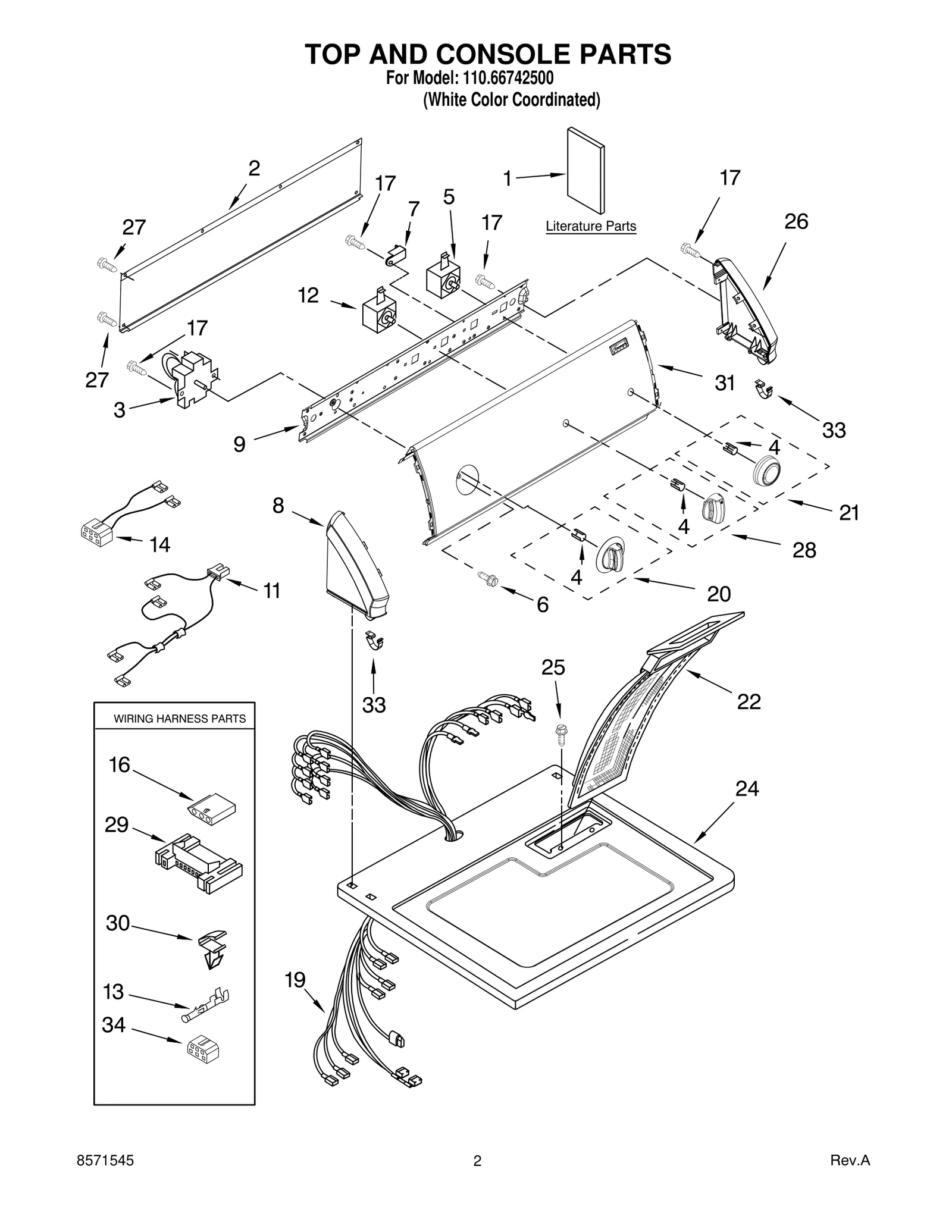 TOP AND CONSOLE PARTS