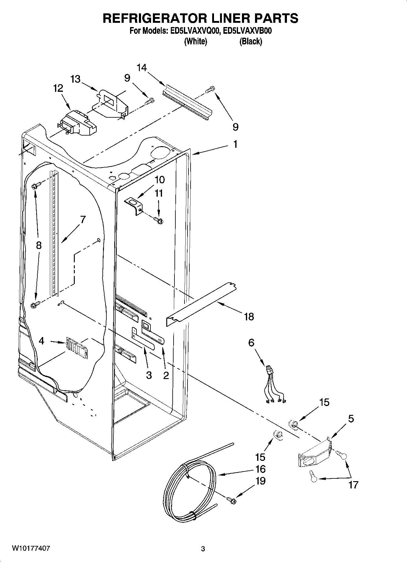 02 - REFRIGERATOR LINER PARTS