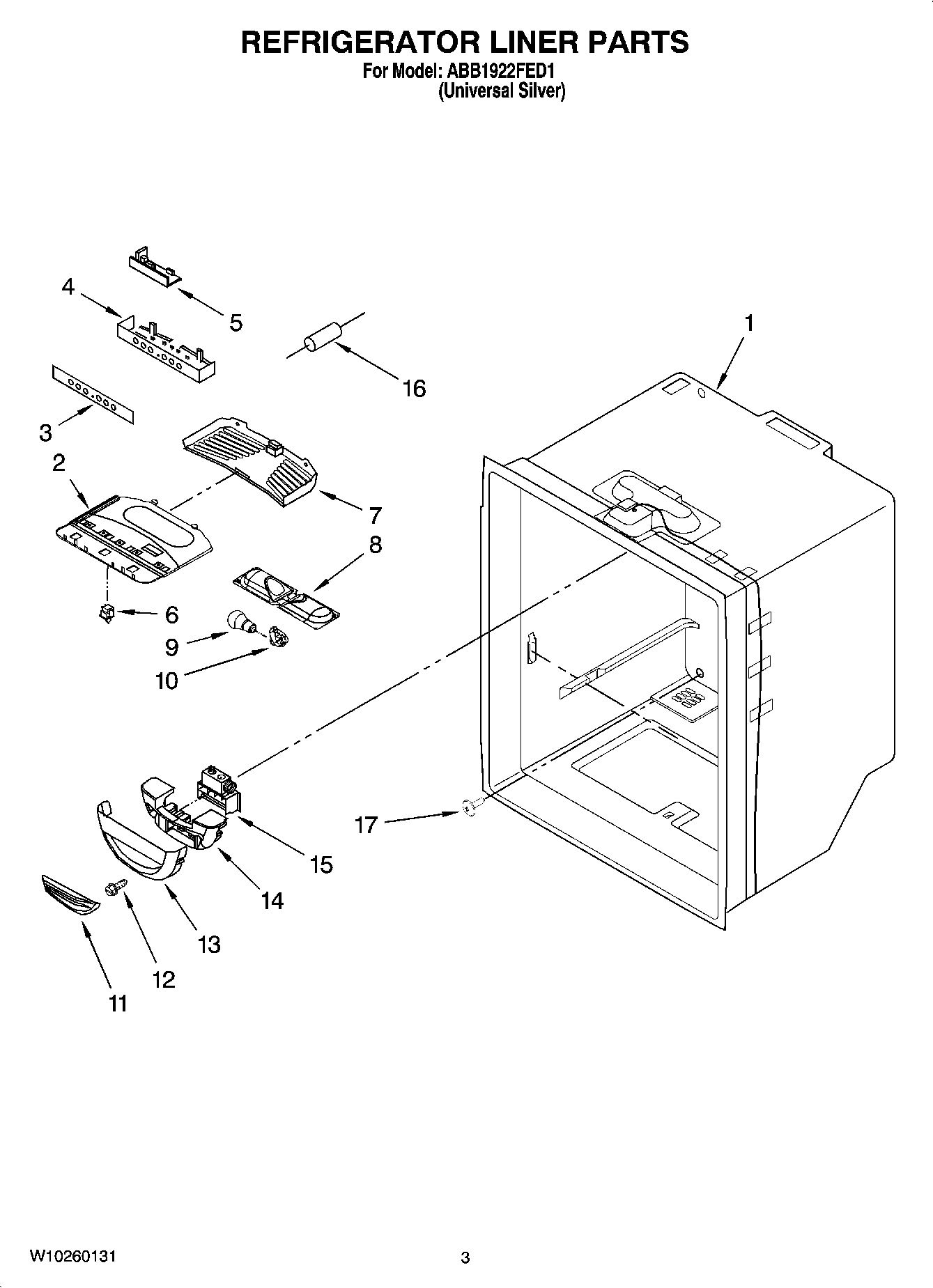 02 - REFRIGERATOR LINER PARTS
