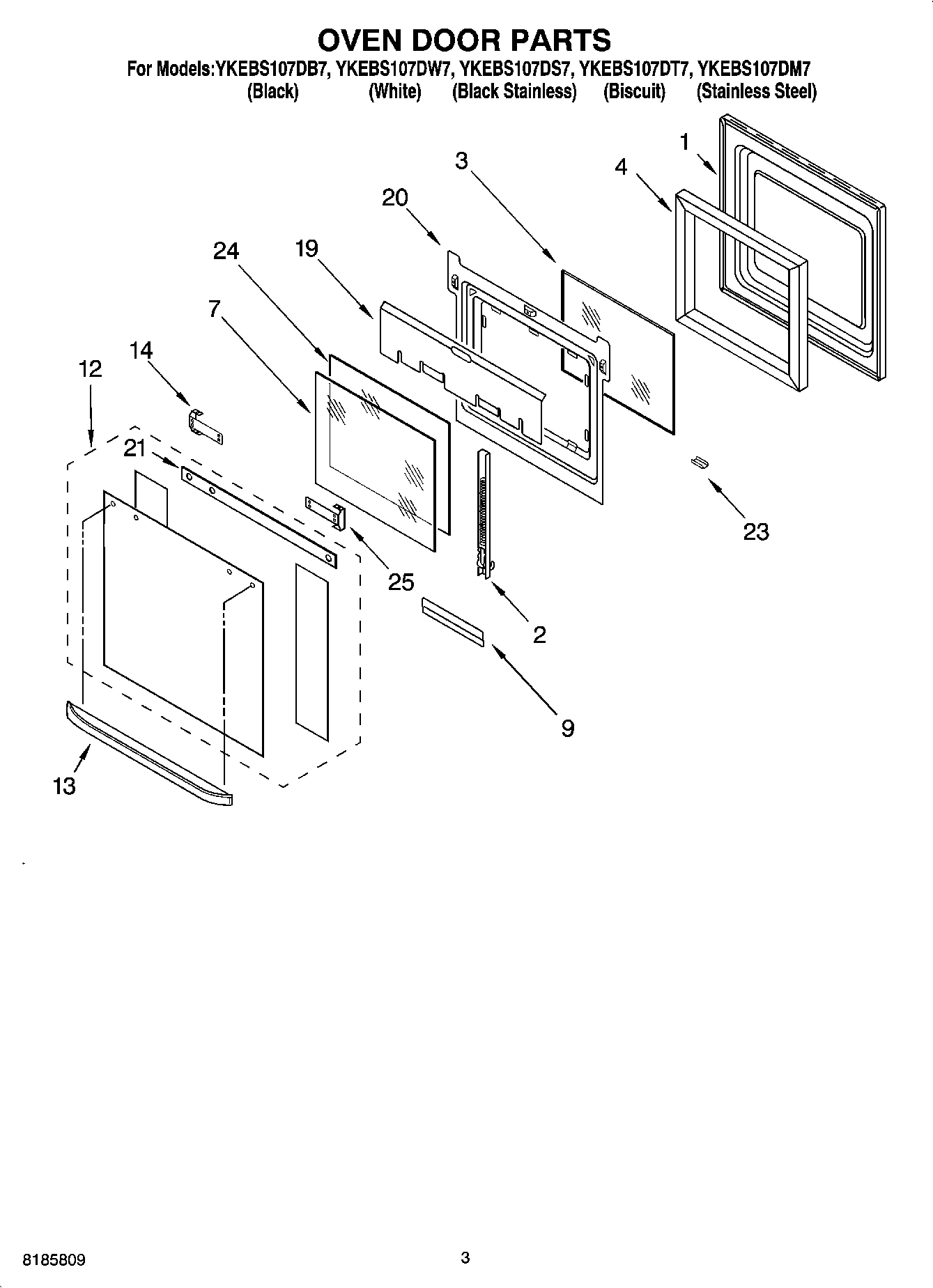 02 - OVEN DOOR PARTS