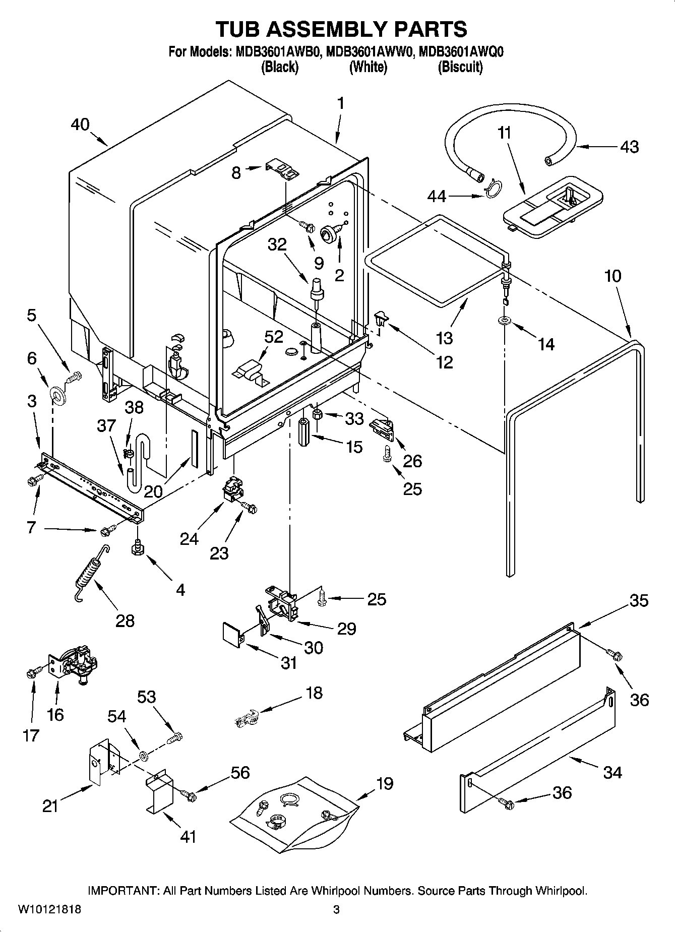 03 - TUB ASSEMBLY PARTS