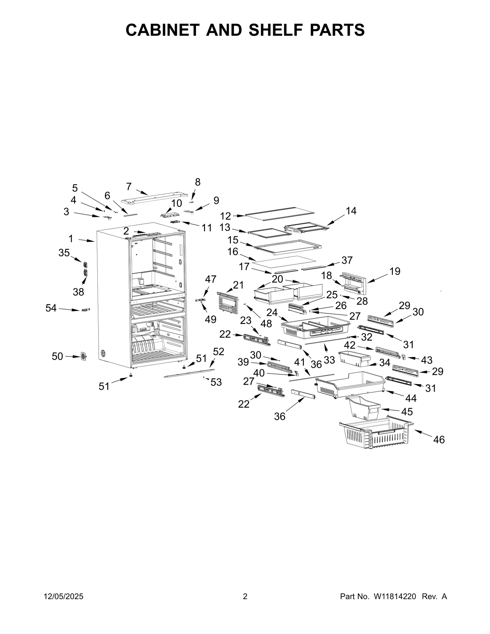 CABINET AND SHELF PARTS