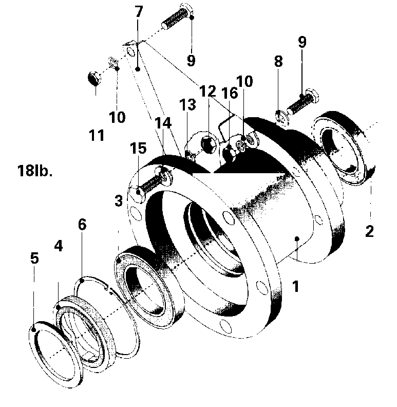 25 - BEARINGS & TRUNNION ASSY. (SERIES 11)