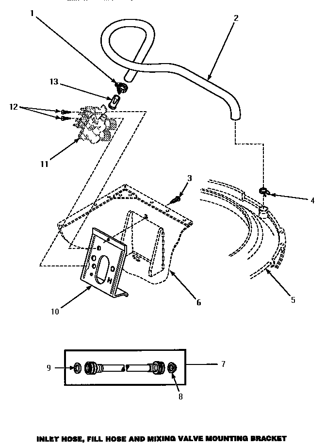 08 - INLET/FILL HOSE & MIXING VLV MTG BRKT