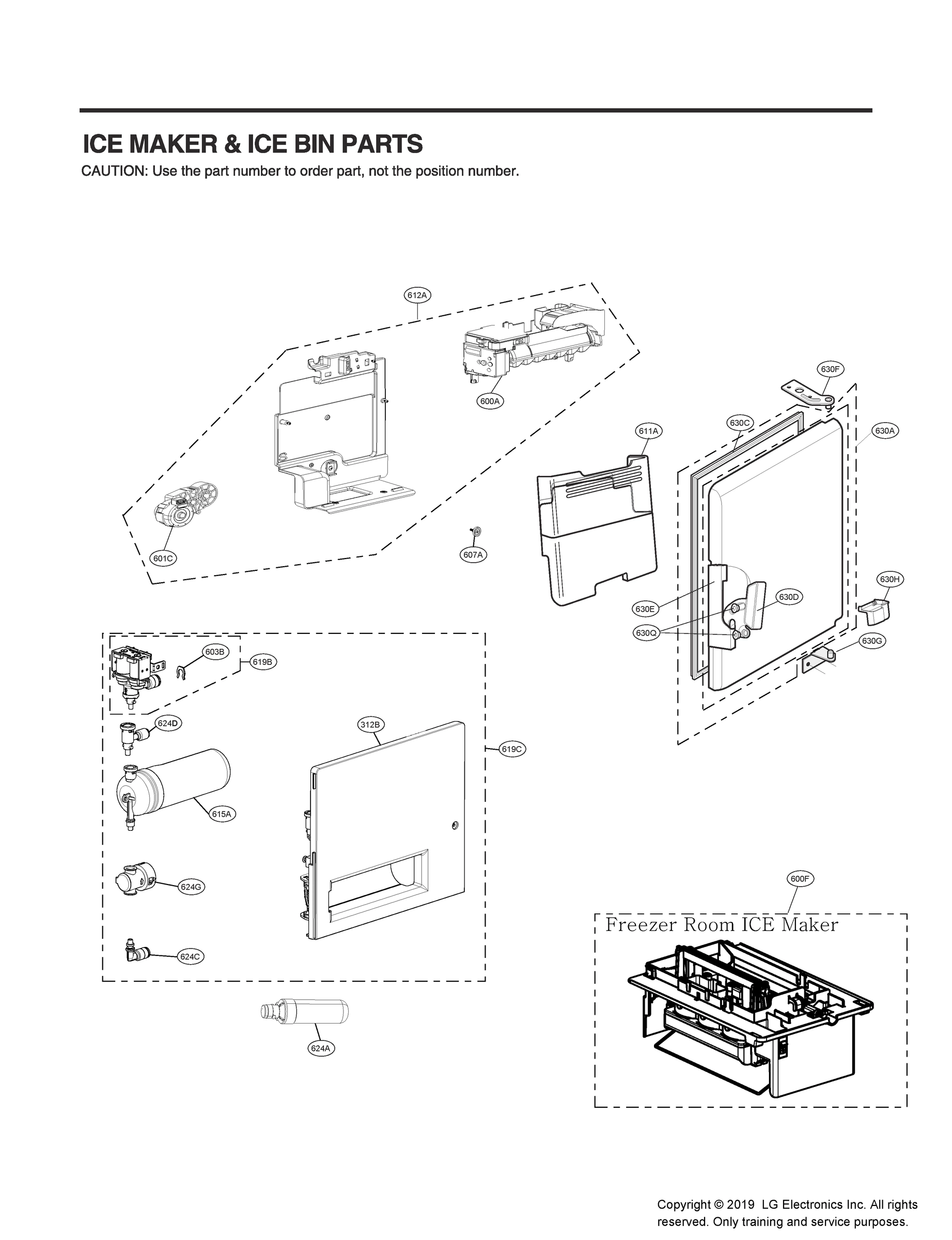 ICE MAKER & ICE BIN PARTS
