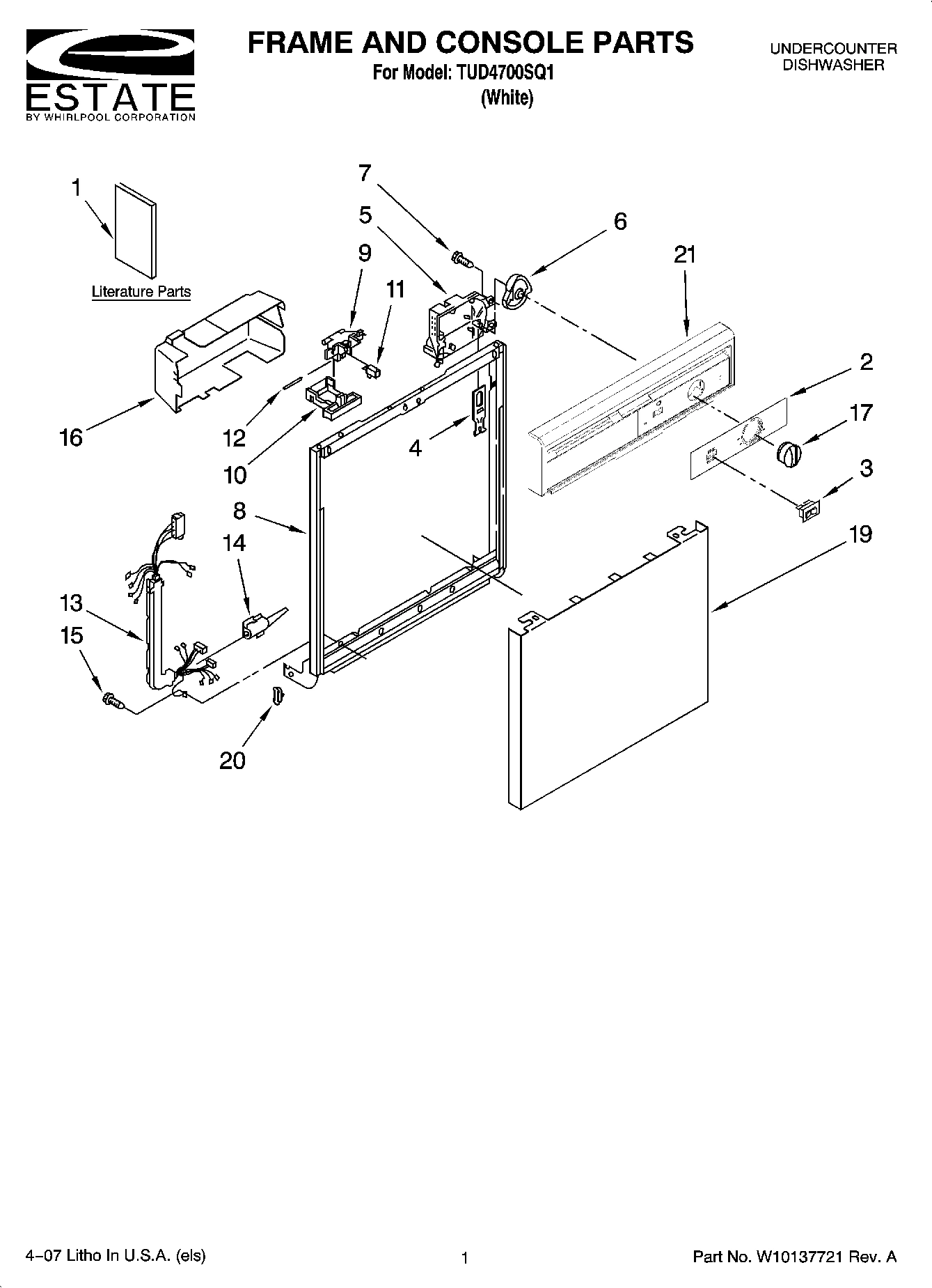 01 - FRAME AND CONSOLE PARTS